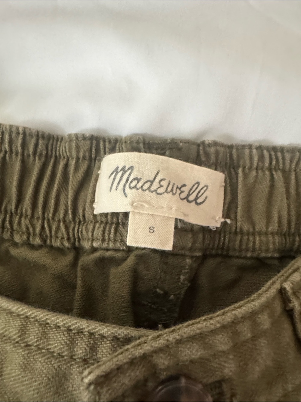 Madewell Olive High-Waist Camp Shorts - Picture 3 of 4